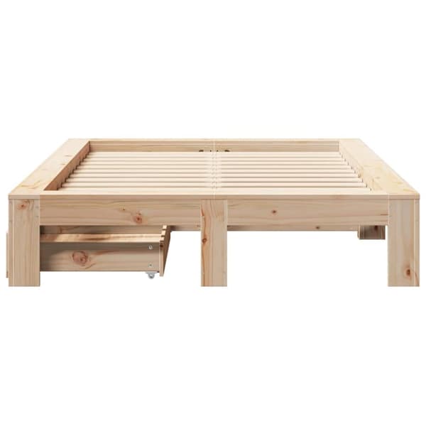 vidaXL sengeramme uden madras 120x190 cm massivt fyrretræ