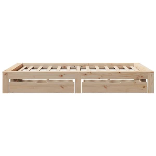 vidaXL sengeramme uden madras 120x190 cm massivt fyrretræ