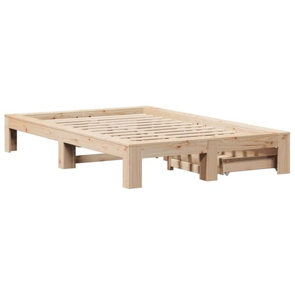 vidaXL sengeramme uden madras 120x190 cm massivt fyrretræ