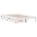 Miniatyrbillede 4 af 11: vidaXL sengeramme uden madras 120x200 cm massivt fyrretræ hvid