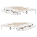 Miniatyrbillede 10 af 11: vidaXL sengeramme uden madras 120x200 cm massivt fyrretræ hvid