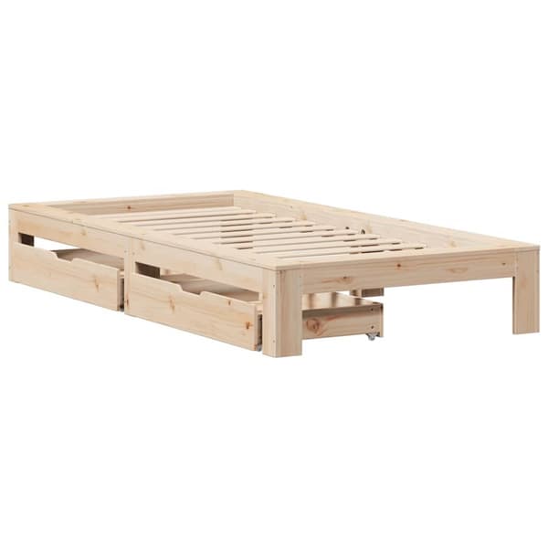 vidaXL Sengeramme uten madrass 75x190 cm heltre furu