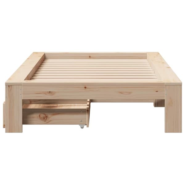 vidaXL Sengeramme uten madrass 75x190 cm heltre furu