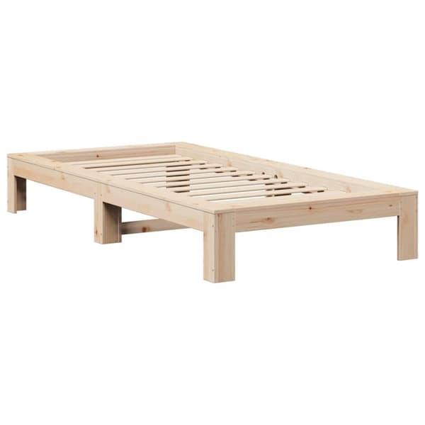 vidaXL Sengeramme uten madrass 75x190 cm heltre furu