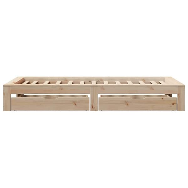 vidaXL Sengeramme uten madrass 75x190 cm heltre furu