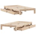 Miniatyrbilde 10 av 11: vidaXL Sengeramme uten madrass 75x190 cm heltre furu