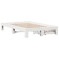Miniatyrbilde 9 av 11: vidaXL Sengeramme uten madrass hvit 120x200 cm heltre furu