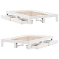 Miniatyrbilde 10 av 11: vidaXL Sengeramme uten madrass hvit 120x200 cm heltre furu