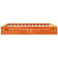 Miniatyrbilde 8 av 11: vidaXL Sengeramme uten madrass brun 135x190 cm heltre furu