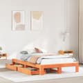 Miniatyrbilde 2 av 11: vidaXL Sengeramme uten madrass brun 135x190 cm heltre furu