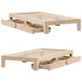 Miniatyrbilde 10 av 11: vidaXL Sengeramme uten madrass 100x200 cm heltre furu