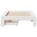 Miniatyrbilde 5 av 11: vidaXL Sengeramme uten madrass hvit 75x190 cm heltre furu