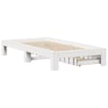 Miniatyrbilde 9 av 11: vidaXL Sengeramme uten madrass hvit 75x190 cm heltre furu
