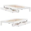 Miniatyrbilde 10 av 11: vidaXL Sengeramme uten madrass hvit 75x190 cm heltre furu