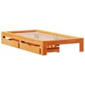 Miniatyrbilde 4 av 11: vidaXL Sengeramme uten madrass voksbrun 90x190 cm heltre furu