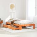 Miniatyrbilde 2 av 11: vidaXL Sengeramme uten madrass voksbrun 90x190 cm heltre furu