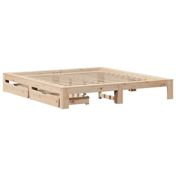 vidaXL sengeramme uden madras 200x200 cm massivt fyrretræ