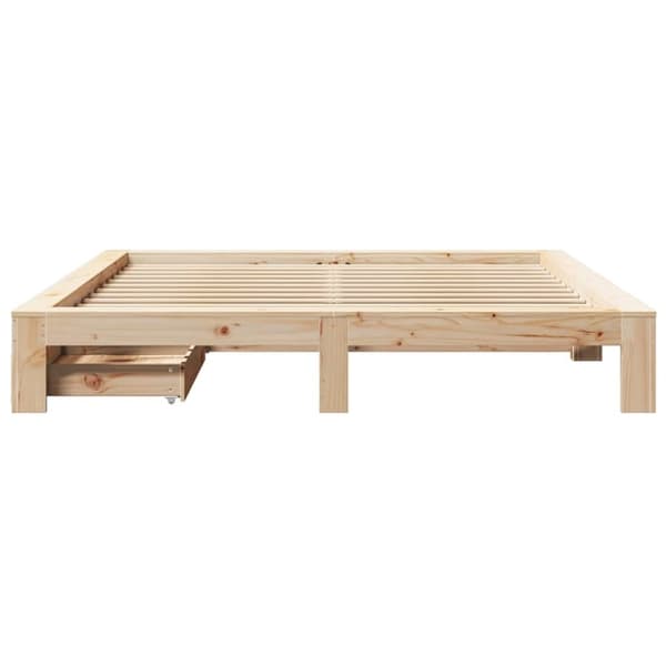 vidaXL sengeramme uden madras 200x200 cm massivt fyrretræ