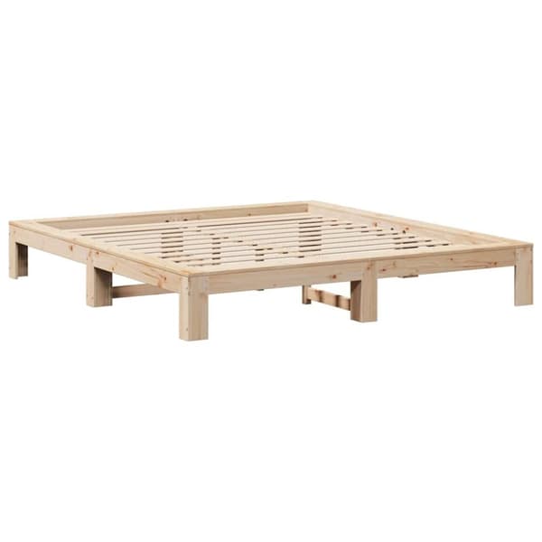 vidaXL sengeramme uden madras 200x200 cm massivt fyrretræ