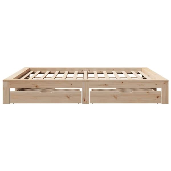 vidaXL sengeramme uden madras 200x200 cm massivt fyrretræ