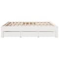Miniatyrbilde 6 av 11: vidaXL Sengeramme uten madrass med skuffer hvit 180x200 cm heltre furu