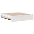 Miniatyrbilde 8 av 11: vidaXL Sengeramme uten madrass med skuffer hvit 180x200 cm heltre furu