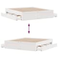 Miniatyrbilde 11 av 11: vidaXL Sengeramme uten madrass med skuffer hvit 180x200 cm heltre furu