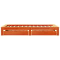 Miniatyrbilde 8 av 11: vidaXL Sengeramme uten madrass voksbrun 75x190 cm heltre furu