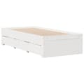 Miniatyrbilde 4 av 11: vidaXL Sengeramme uten madrass med skuffer hvit 90x190 cm heltre furu