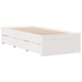 Miniatyrbilde 7 av 11: vidaXL Sengeramme uten madrass med skuffer hvit 90x190 cm heltre furu