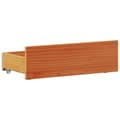 Miniatyrbilde 7 av 11: vidaXL Sengeramme uten madrass med hodegavl brun 75x190 cm heltre furu