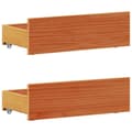 Miniatyrbilde 8 av 11: vidaXL Sengeramme uten madrass med hodegavl brun 75x190 cm heltre furu