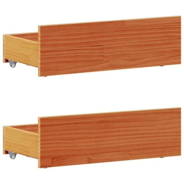 vidaXL Sengeramme uten madrass med hodegavl brun 75x190 cm heltre furu