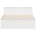 Miniatyrbilde 5 av 11: vidaXL Sengeramme uten madrass med hodegavl hvit 150x200cm heltre furu