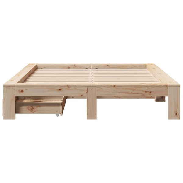 vidaXL Sängynrunko ilman patjaa 150x200 cm täysi mänty