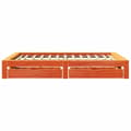 Miniatyrbilde 8 av 11: vidaXL Sengeramme uten madrass voksbrun 140x190 cm heltre furu