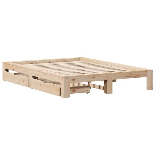 vidaXL Sengeramme uten madrass 150x200 cm heltre furu