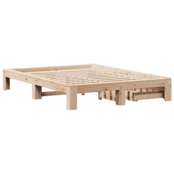 vidaXL Sengeramme uten madrass 150x200 cm heltre furu