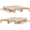 Miniatyrbilde 10 av 11: vidaXL Sengeramme uten madrass 150x200 cm heltre furu