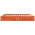 Miniatyrbilde 8 av 11: vidaXL Sengeramme uten madrass brun 150x200 cm heltre furu