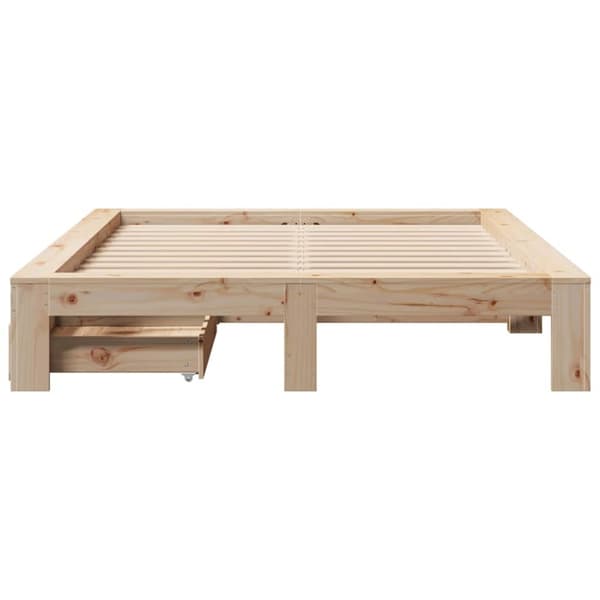 vidaXL sengeramme uden madras 140x200 cm massivt fyrretræ