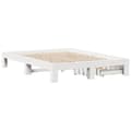 Miniatyrbilde 9 av 11: vidaXL Sengeramme uten madrass hvit 160x200 cm heltre furu
