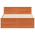Miniatyrbilde 5 av 11: vidaXL Sengeramme uten madrass med hodegavl brun 140x190cm heltre furu