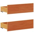Miniatyrbilde 9 av 11: vidaXL Sengeramme uten madrass med hodegavl brun 140x190cm heltre furu
