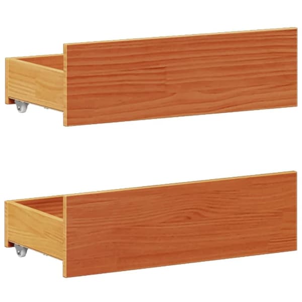 vidaXL Sengeramme uten madrass med hodegavl brun 140x190cm heltre furu