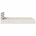 Miniatyrbilde 8 av 11: vidaXL Sengeramme uten madrass hvit 150x200 cm heltre furu