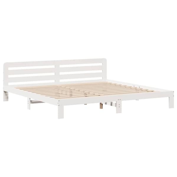 vidaXL Sengeramme uten madrass hvit 180x200 cm heltre furu