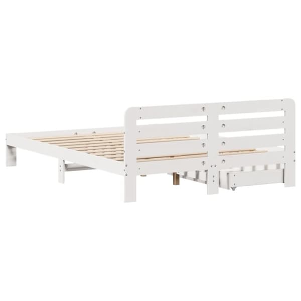 vidaXL Sengeramme uten madrass hvit 120x200 cm heltre furu