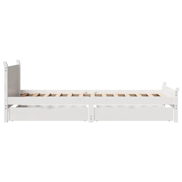 vidaXL Sengeramme uten madrass hvit 90x190 cm heltre furu