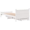 Miniatyrbilde 9 av 11: vidaXL Sengeramme uten madrass hvit 90x190 cm heltre furu